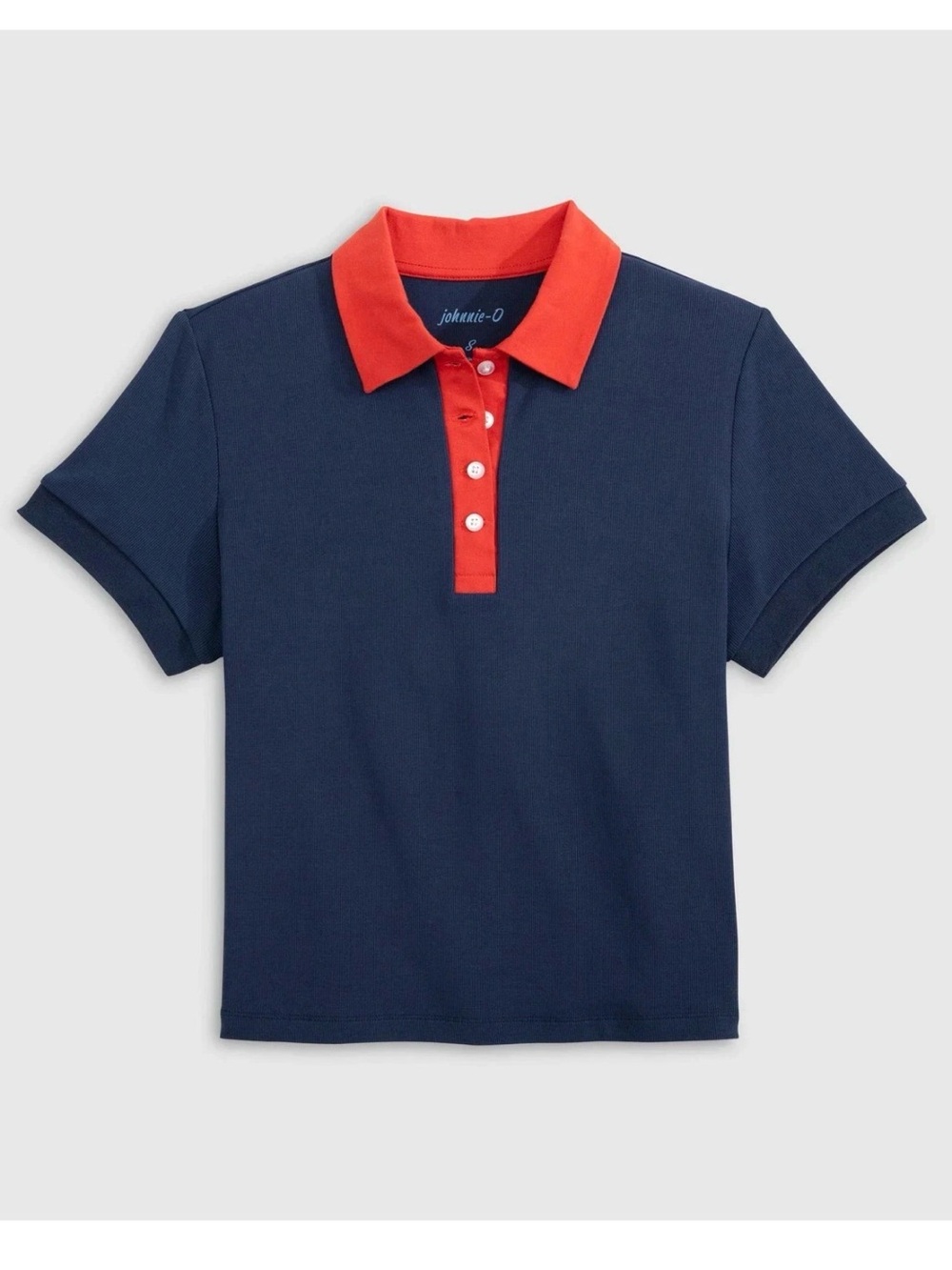 NWT $118 johnnie-O Maisie 4-Button Performance Polo Navy Phoenix sz XS